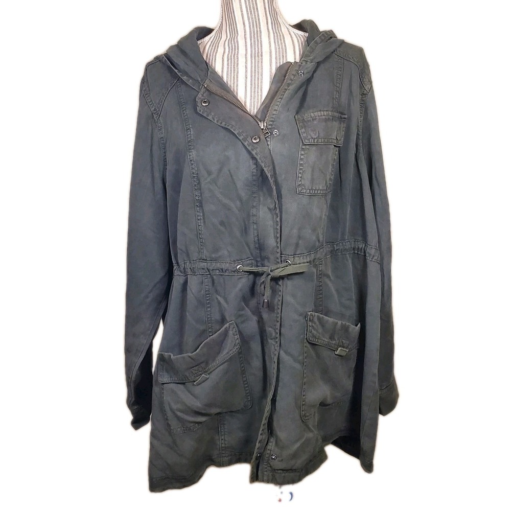 Torrid 1 Utility Anorak Jacket Green Military Gorp Core Streetwear Cargo
